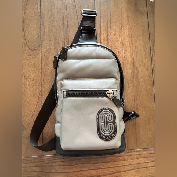 Grey and Black mini Coach backpack - Picture 2 of 5